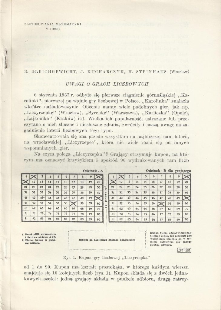 Uwagi o grach liczbowych
