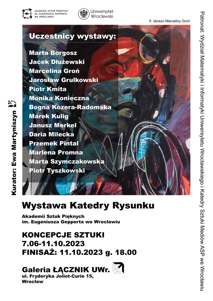 Plakat informujący o wystawie Koncepcje sztuki