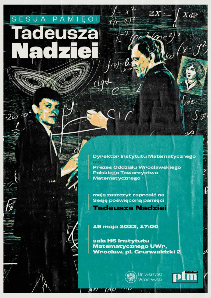 Plakat poświęcony sesji pamięci Tadeusza Nadziei